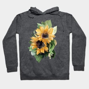 Sunflower Watercolor Hoodie